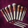 Spectrum Collections Brushes - Marbleous 12PC Set - White and Rose Gold